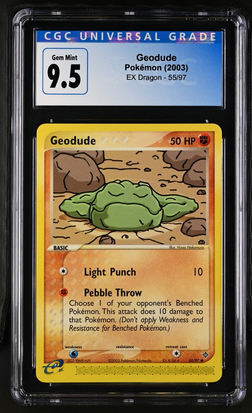 Pokemon: Geodude EX Dragon 55/97 CGC 9.5 Gem Mint