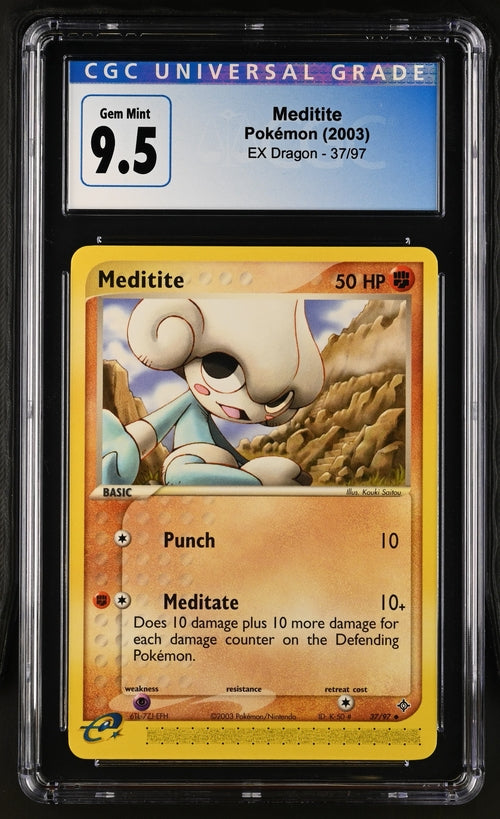 Pokemon: Meditite EX Dragon 37/97 CGC 9.5 Gem Mint