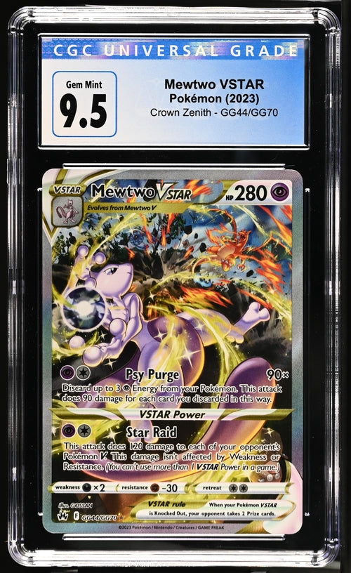 Mewtwo VSTAR Crown Zenith GG44/GG70 CGC 9.5 Gem Mint