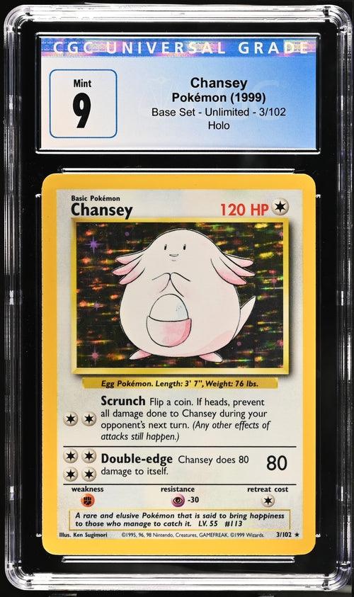 Pokemon: Chansey Base Set Unlimited 3/102 CGC 9 - Josh's Cards