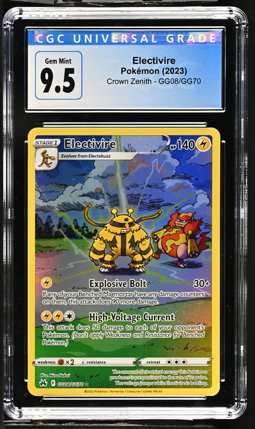 Pokemon: Electivire Crown Zenith GG08/GG70 CGC 9.5 Gem Mint