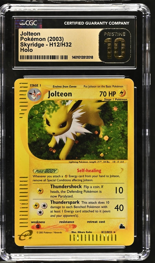 Jolteon Skyridge H12/H32 CGC 10 Pristine