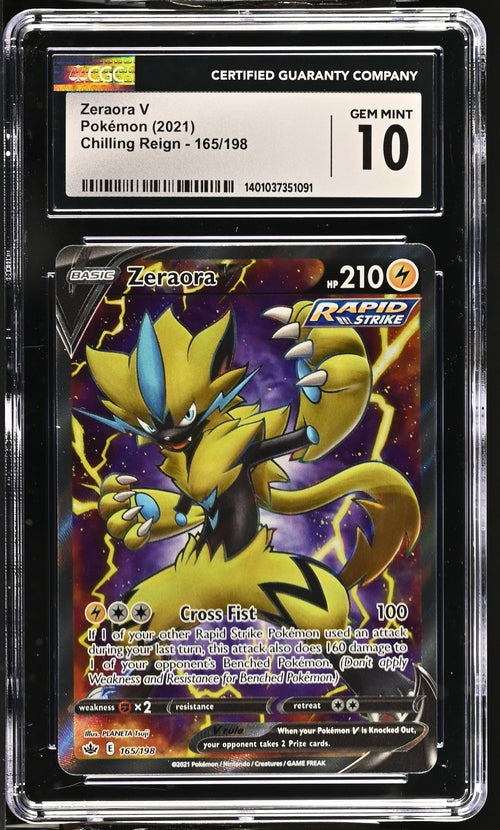 Zeraora V Chilling Reign 165/198 CGC 10