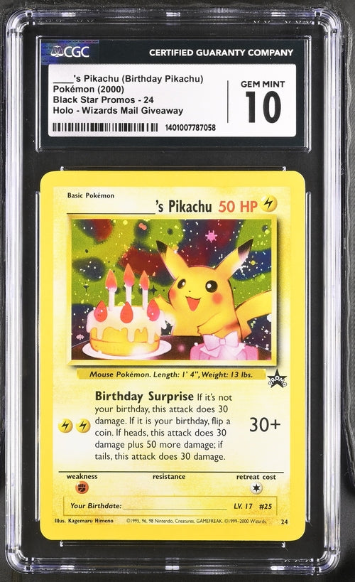 _______'s Pikachu WotC Black Star Promo 24 CGC 10