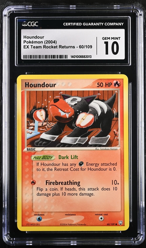 Pokemon: Houndour EX Team Rocket Returns 60/109 CGC 10