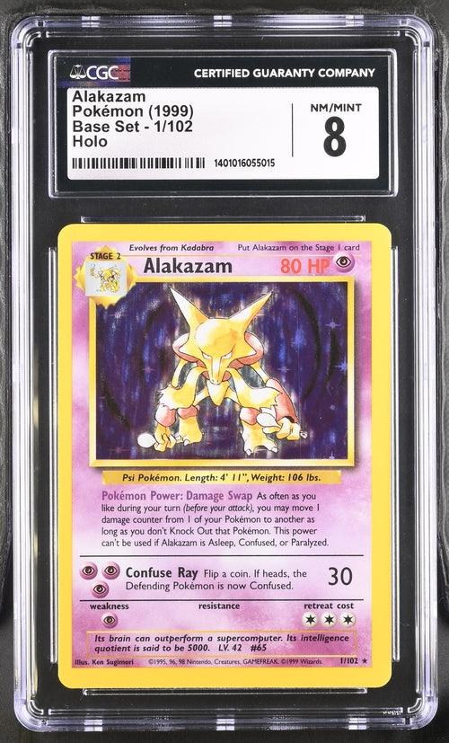 Pokemon: Alakazam Base Set Unlimited 1/102 CGC 8