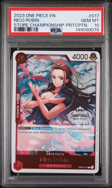Nico Robin Store Championship Participation OP01-017 PSA 10