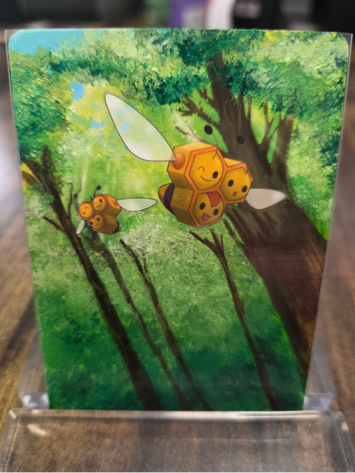 Custom Painted Combee Pokemon Card