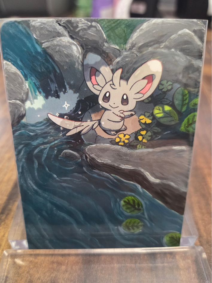 Custom Painted Minccino Pokemon Card