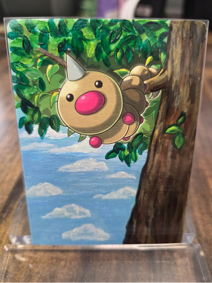 Custom Painted Weedle Pokemon Card