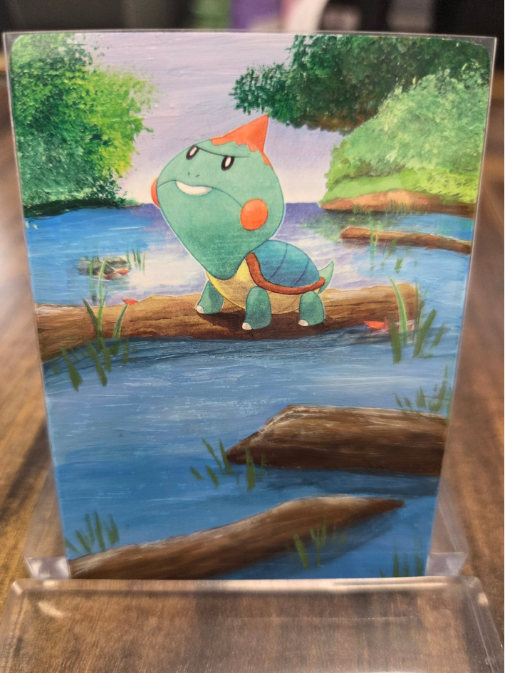 Custom Painted Chewtle Pokemon Card