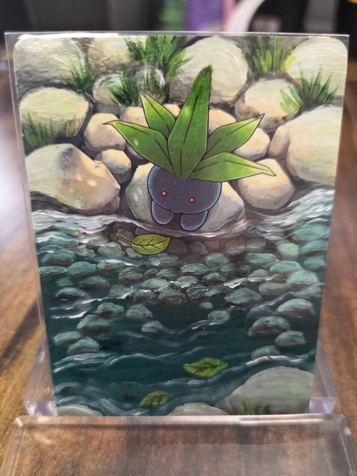Custom Painted Oddish Pokemon Card