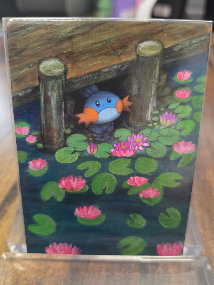 Custom Painted Mudkip Pokemon Card