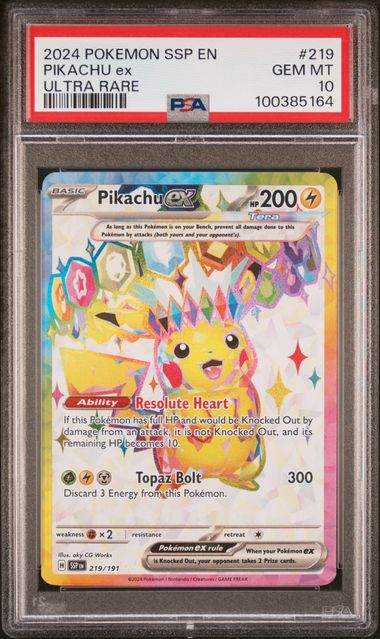 Pikachu ex Surging Sparks 219/191 PSA 10