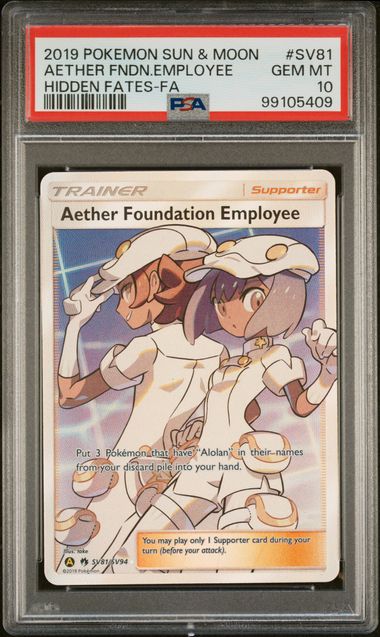 Aether Foundation Employee Hidden Fates SV81/SV94 PSA 10