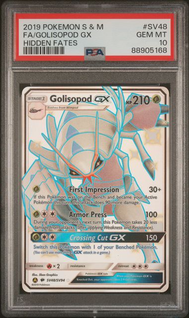 Golisopod GX Hidden Fates SV48/SV94 PSA 10