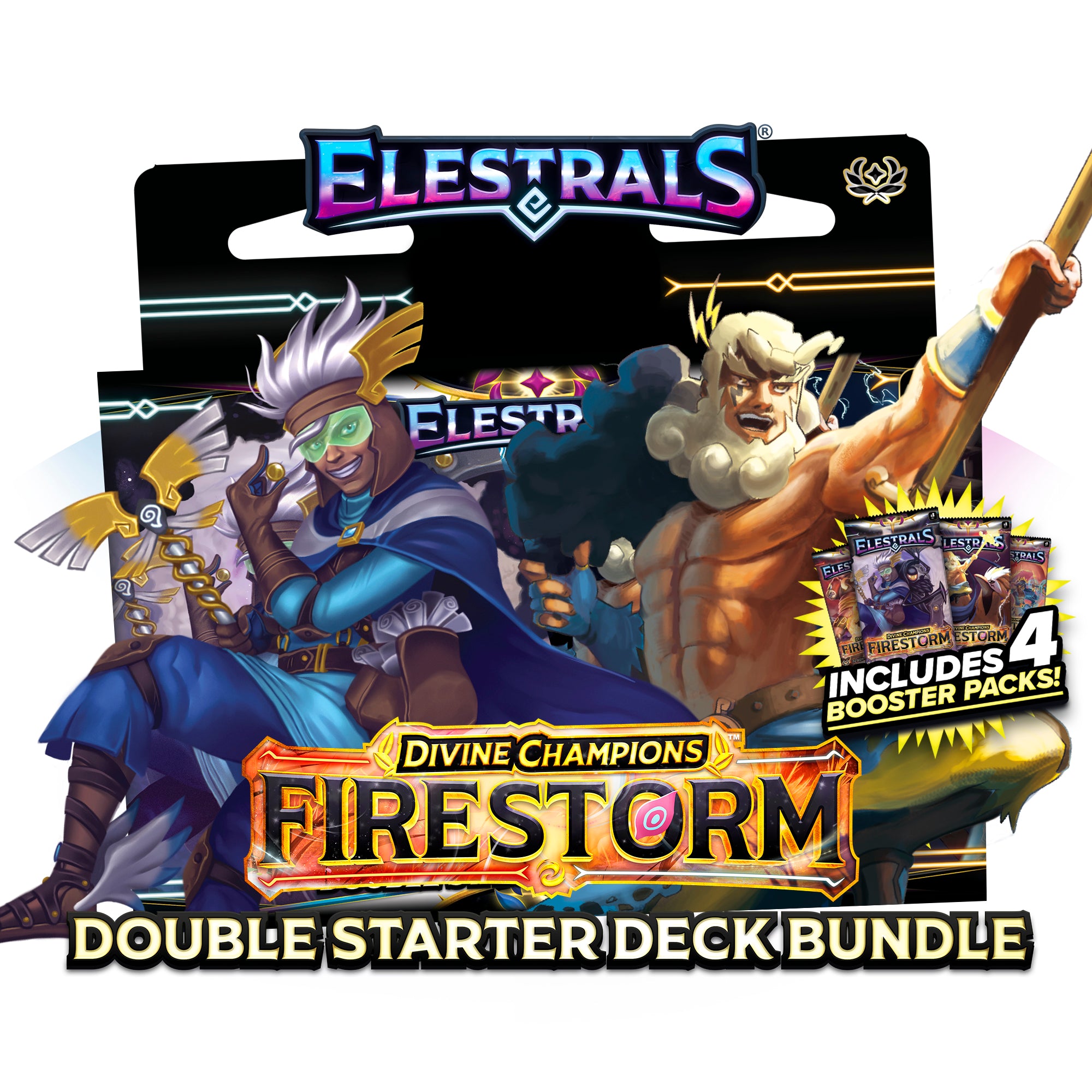 Elestrals: Firestorm Double Starter Deck Bundle - Hermes vs. Zeus