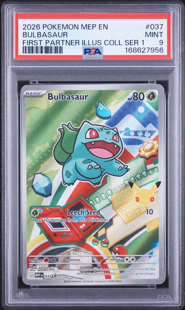 Bulbasaur First Partner Series 1 Mega Evolution Promo 037 PSA 9