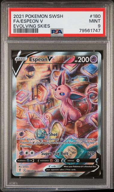 Espeon V Evolving Skies 180/203 PSA 9