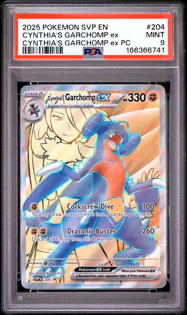 Cynthia's Garchomp ex Scarlet Violet Promo 204 PSA 9