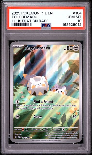 Togedemaru Illustration Rare ME02 Phantasmal Flames 104/094 PSA 10