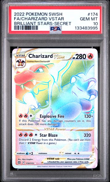 Charizard VSTAR Brilliant Stars 174/172 PSA 10