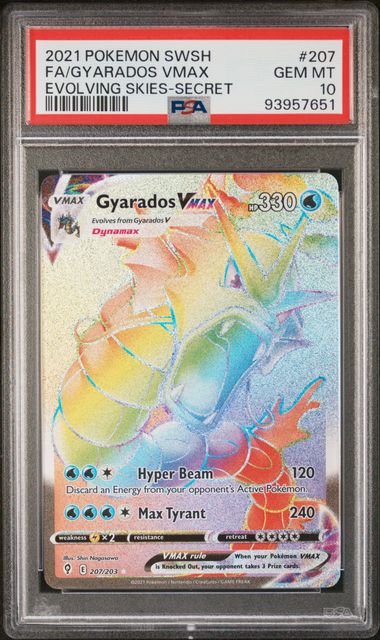 Gyarados VMAX Evolving Skies 207/203 PSA 10