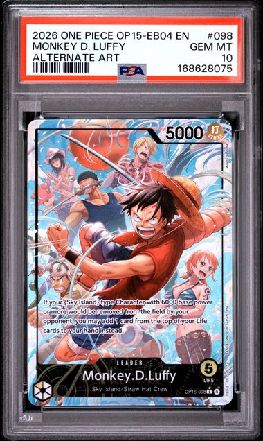 Monkey.D.Luffy OP15 Alternate Art Leader OP15-098 PSA 10