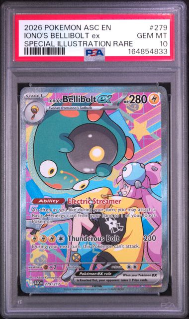Iono's Bellibolt EX Special Illustration Rare Ascended Heroes 279/217 PSA 10