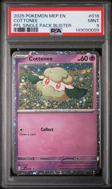 Cottonee Mega Evolution Black Star Promos MEP 018 PSA 9