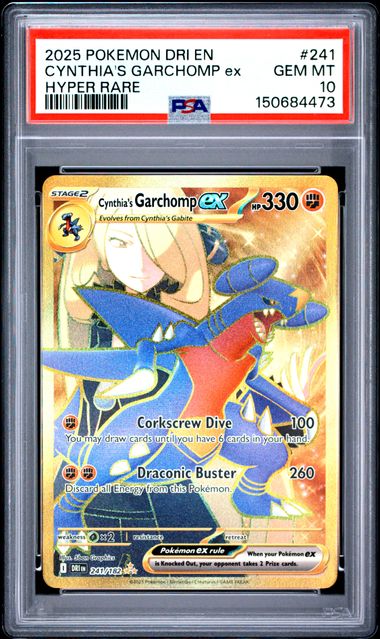 Cynthia's Garchomp ex Hyper Rare Destined Rivals 241/182 PSA 10