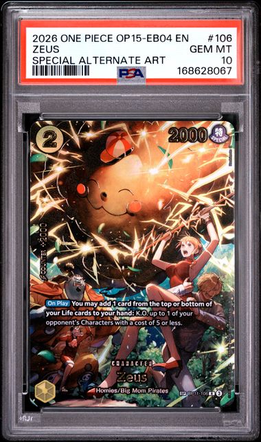 Zeus SP EB04 Alternate Art OP11-106 PSA 10