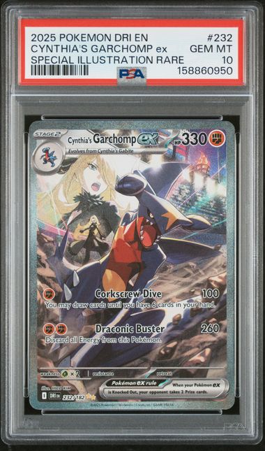 Cynthia's Garchomp ex SIR Destined Rivals 232/182 PSA 10