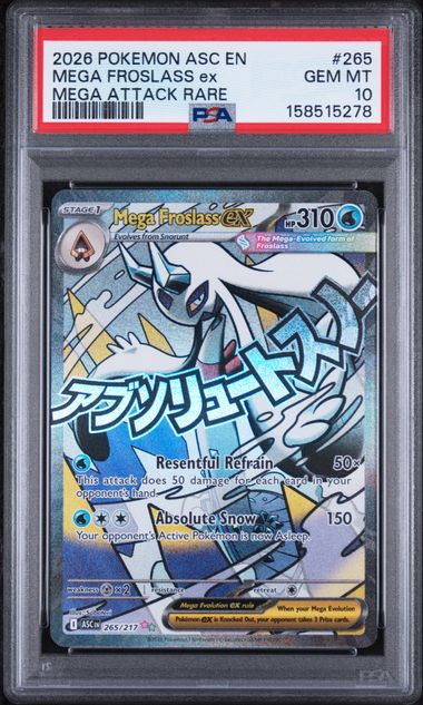 Mega Frosslass EX Mega Attack Rare Ascended heroes 265/217 PSA 10