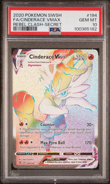 Cinderace VMAX Rebel Clash 194/192 PSA 10