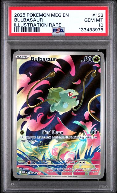 Bulbasaur Illustration Rare Mega Evolution 133/132 PSA 10