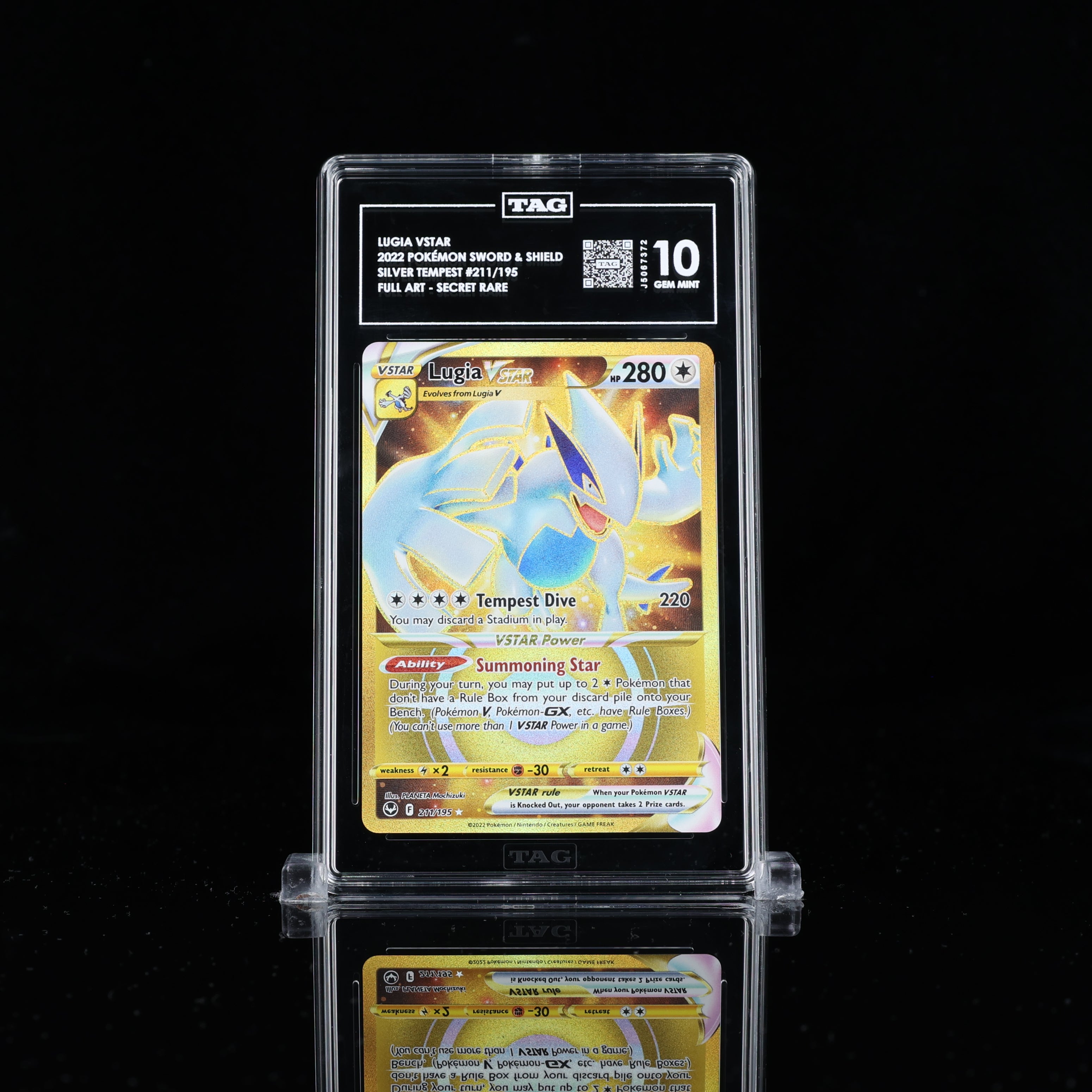 Lugia Vstar Secret Rare Silver Tempest 211/195 TAG 10