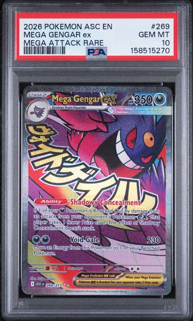 Mega Gengar EX Mega Attack Rare 269/217 PSA 10