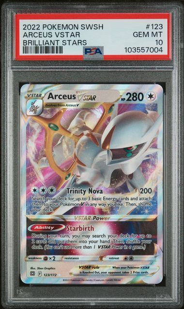Arceus VSTAR Brilliant stars 123/172 PSA 10