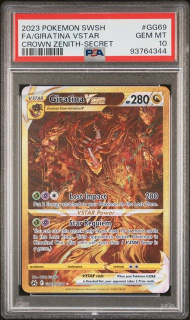 Giratina VSTAR Crown Zentih GG69/GG70 PSA 10