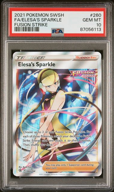 Elesa's Sparkle Fusion Strike 260/264 PSA 10