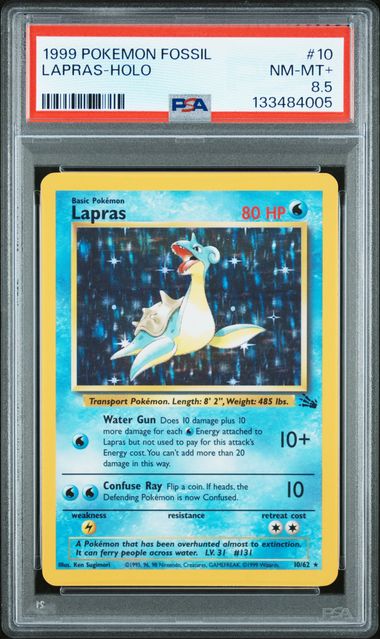 Lapras Fossil 10/62 PSA 8.5