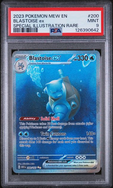 Blastoise ex 151 200/165 PSA 9