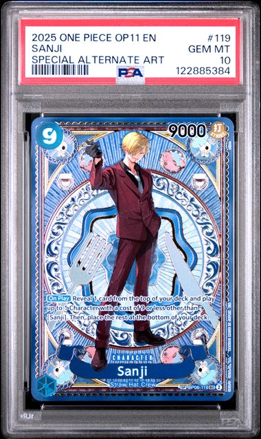 Sanji SP A Fist of Divine Speed (OP11) OP06-119 PSA 10