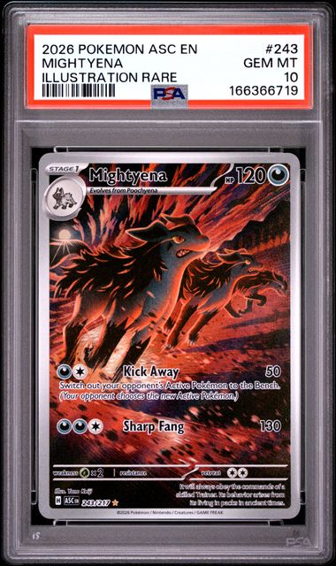 Mightyena Illustration Rare ME Ascended Heroes 243/217 PSA 10