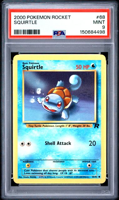 Squirtle Team Rocket 68/82 PSA 9