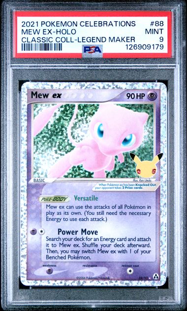 Mew ex Celebrations Classic Collection 88/92 PSA 9
