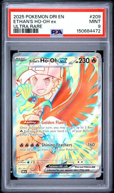 Ethan's Ho-oh ex Full Art Destined Rivals 209/182 PSA 9