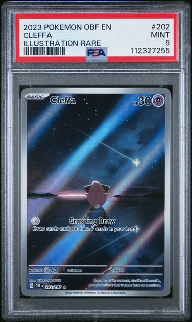 CLEFFA ILLUSTRATION RARE OBSIDIAN FLAMES 202/197 PSA 9