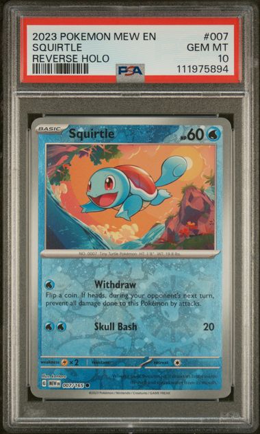 Squirtle Costco Exclusive 007/165 PSA 10